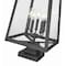 Z-Lite Rainer 5 Light Outdoor Pier Mounted Fixture, 15.5in. W x 28.5in. H, Black 5015PHXLS-SQPM-BK - alternate 2